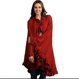 Red plus size wrap